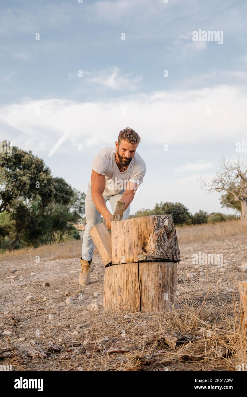Lumberjack with axe farmer hi-res stock photography and images - Alamy