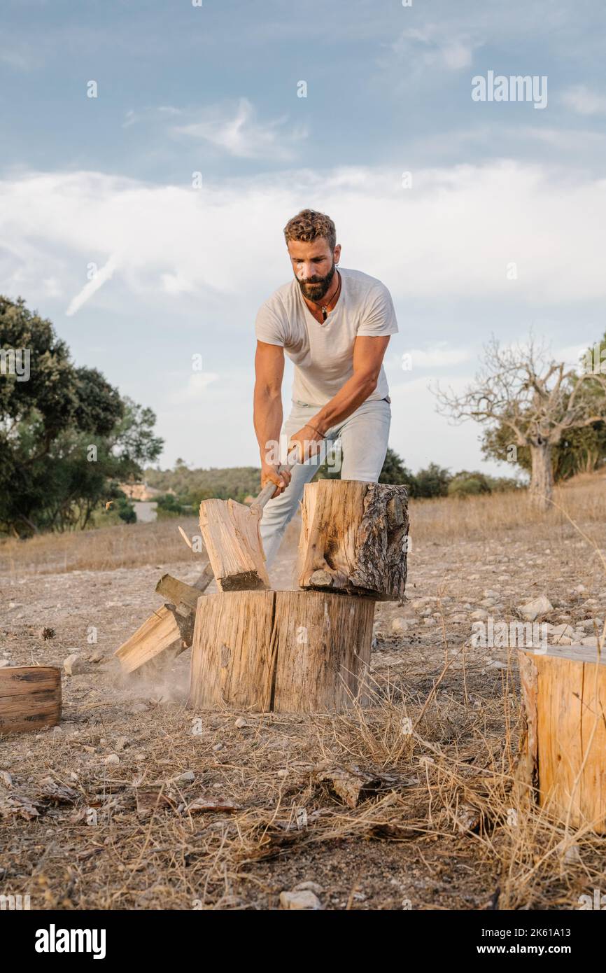 Lumberjack with axe farmer hi-res stock photography and images - Alamy