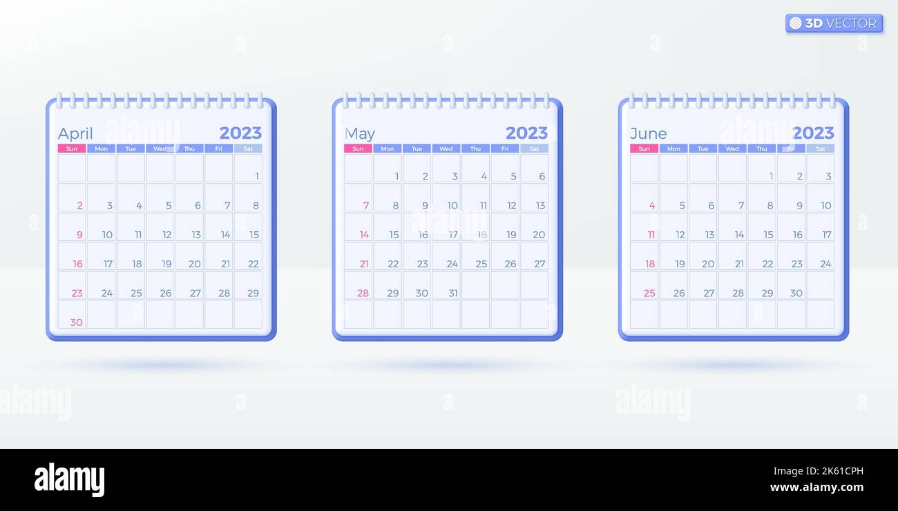 3 months Calendar 2023 templates. Simple monthly vertical calendar