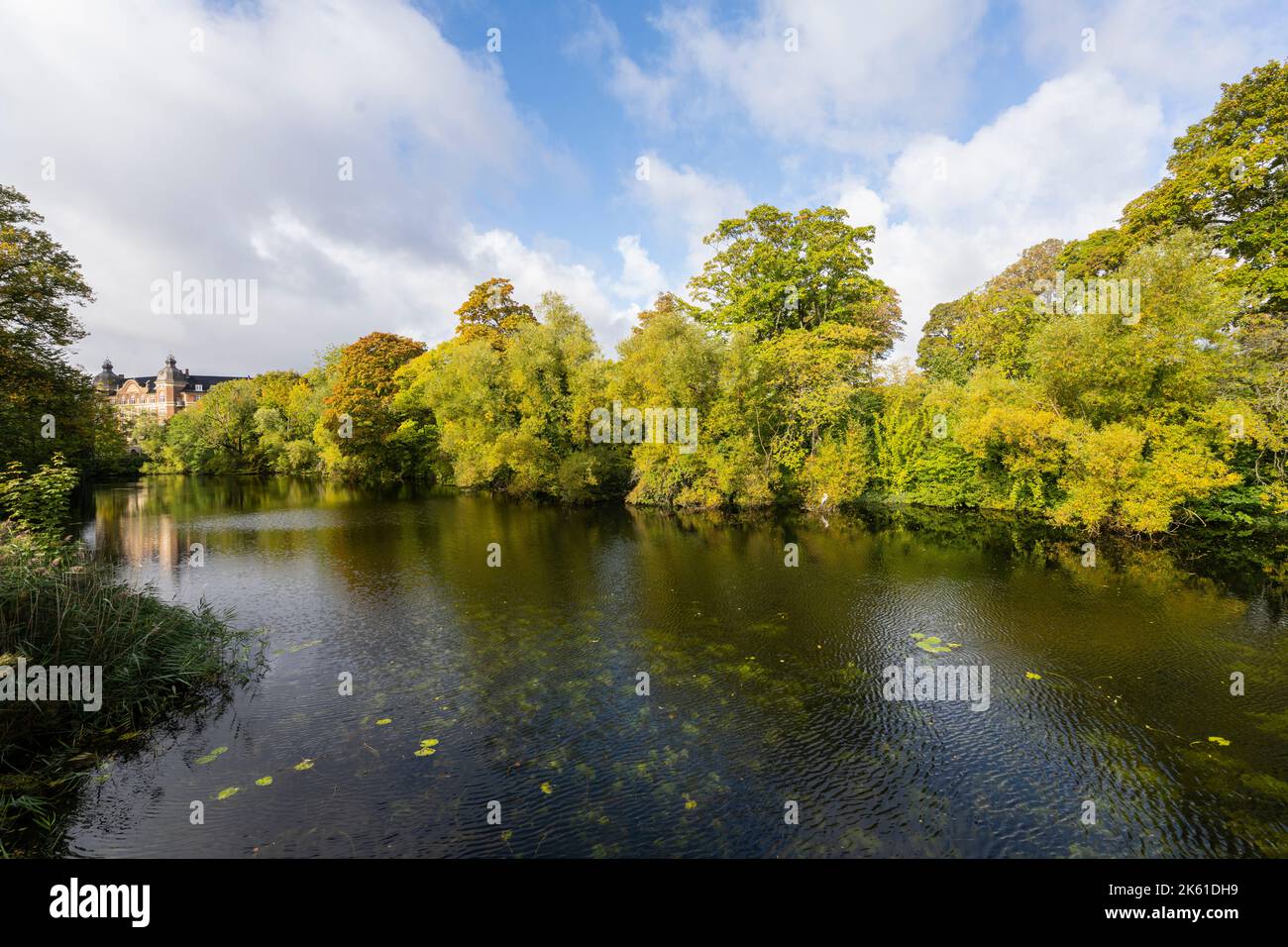 Copenhagen, Denmark. October 2022. view of the Churchill park, a green area surrounding the Kastellet fortress in the city center Stock Photo