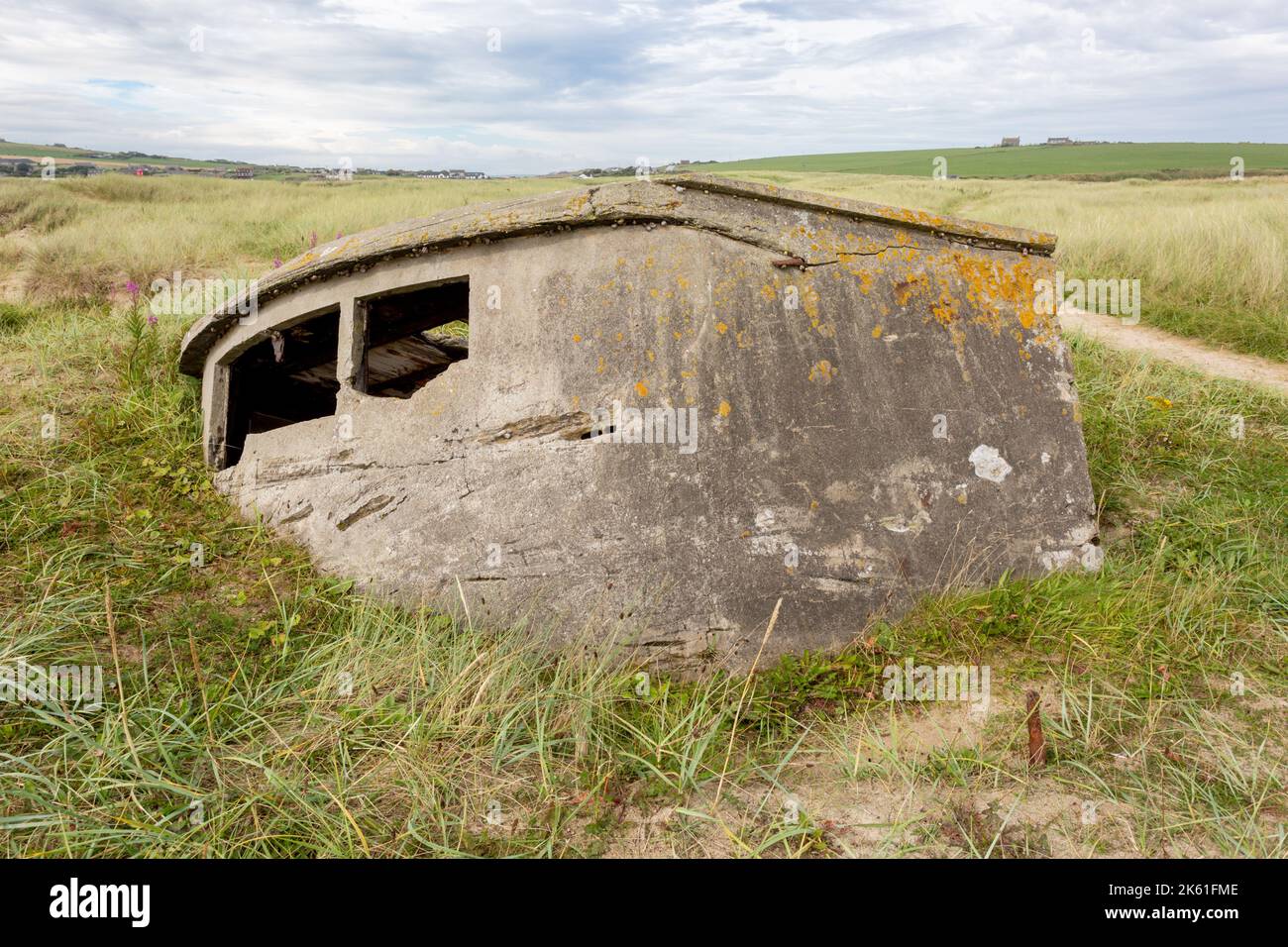 Ruins of a concrete boat turret, Orkney, UK 2022 Stock Photo