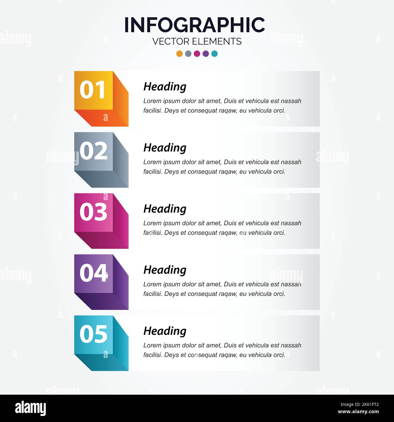 Vector Vertical Infographic label design template with icons and 5 ...