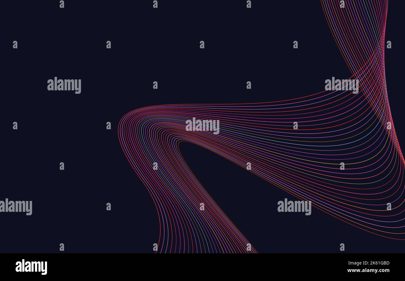Abstract Red wavy Lines background Vector Illustration Stock Vector ...