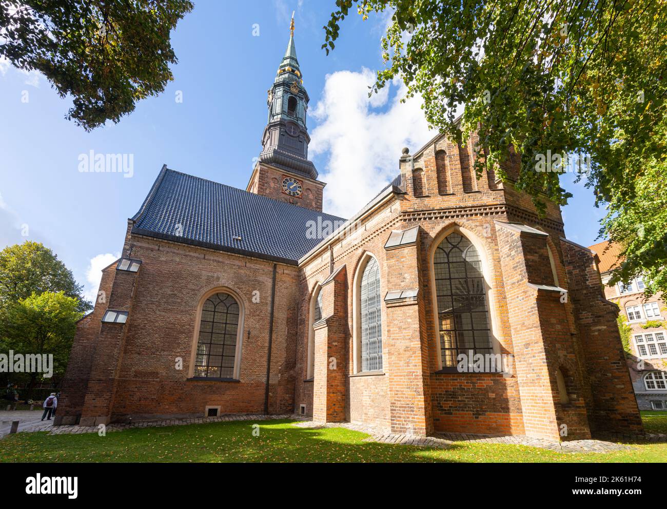 Copenhagen, Denmark. October 2022. External view of the Sankt Petri Church in the city center Stock Photo