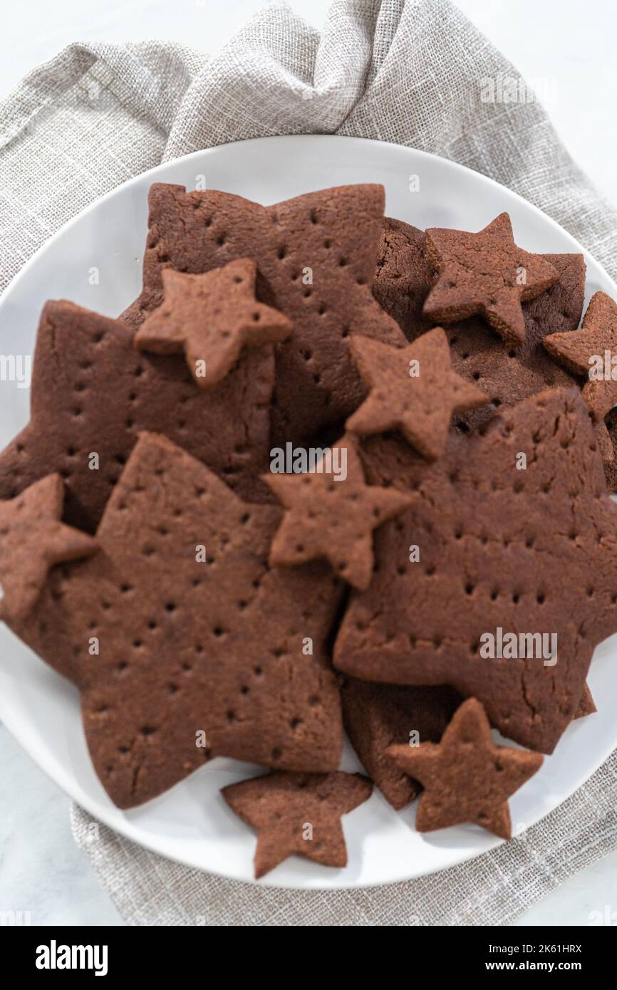 Chocolate graham crackers Stock Photo Alamy