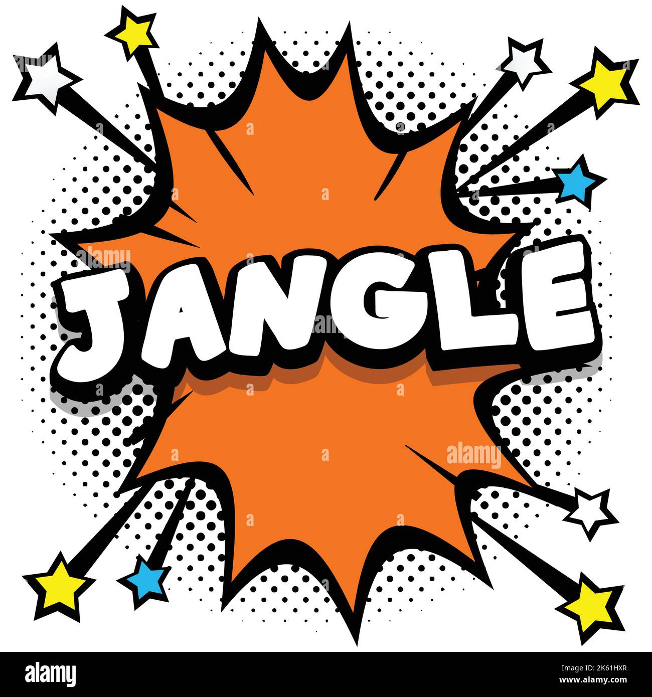 jangle Pop art comic speech bubbles book sound effects Vector