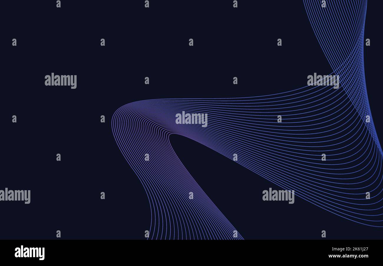 Abstract Blue wavy Lines background Vector Illustration Stock Vector