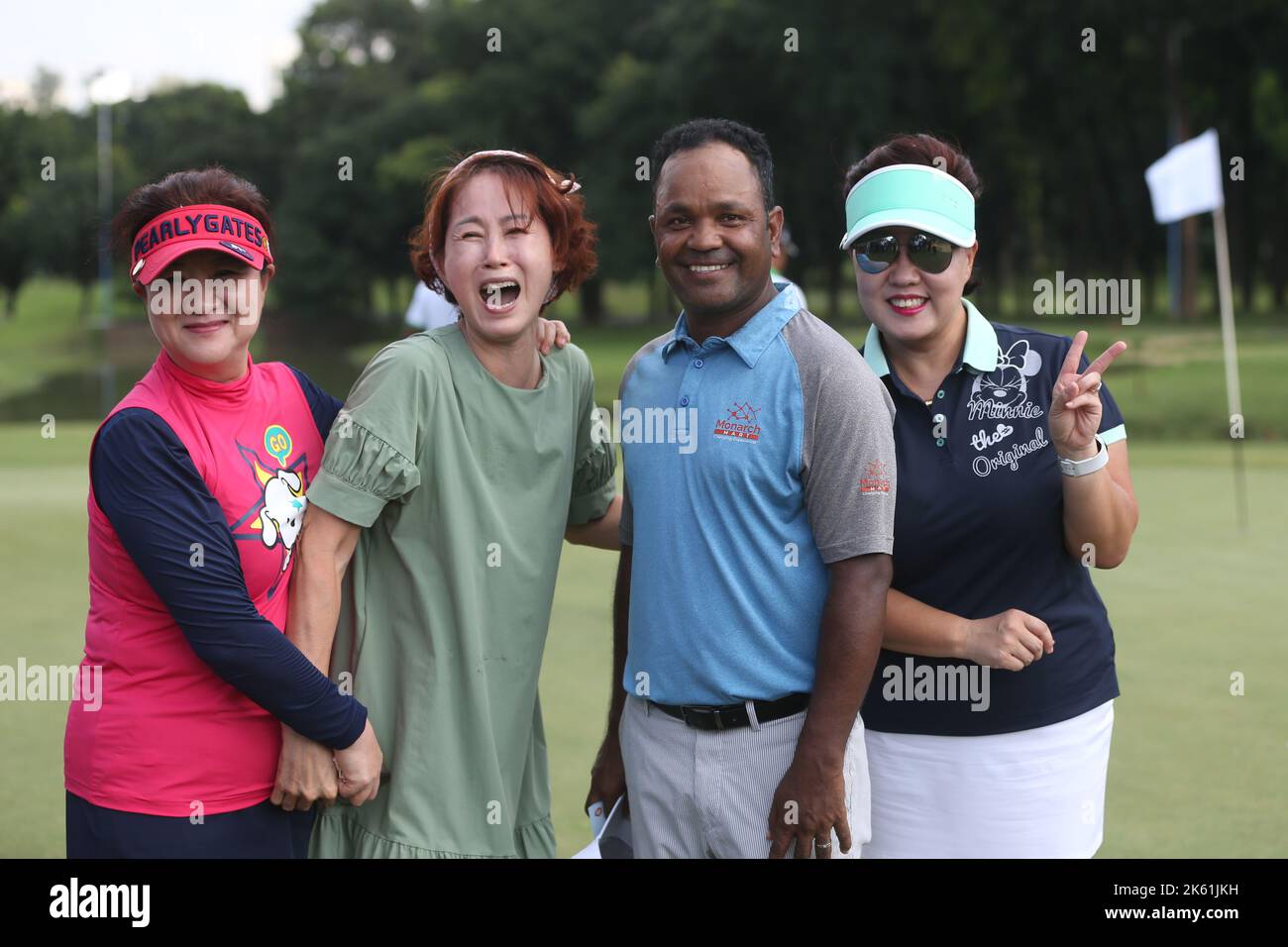 Bangladesh ace golfer Siddikur Rahman possess for photographs along