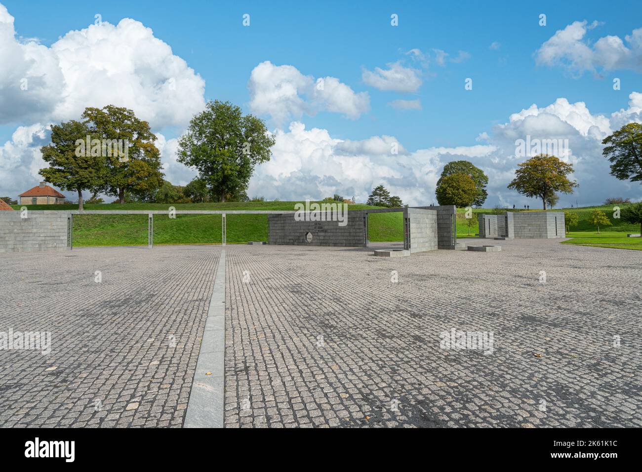 Copenhagen, Denmark. October 2022.  View of the Monument to Denmark's international activities after 1948 inside the Kastellet fortress in the city ce Stock Photo