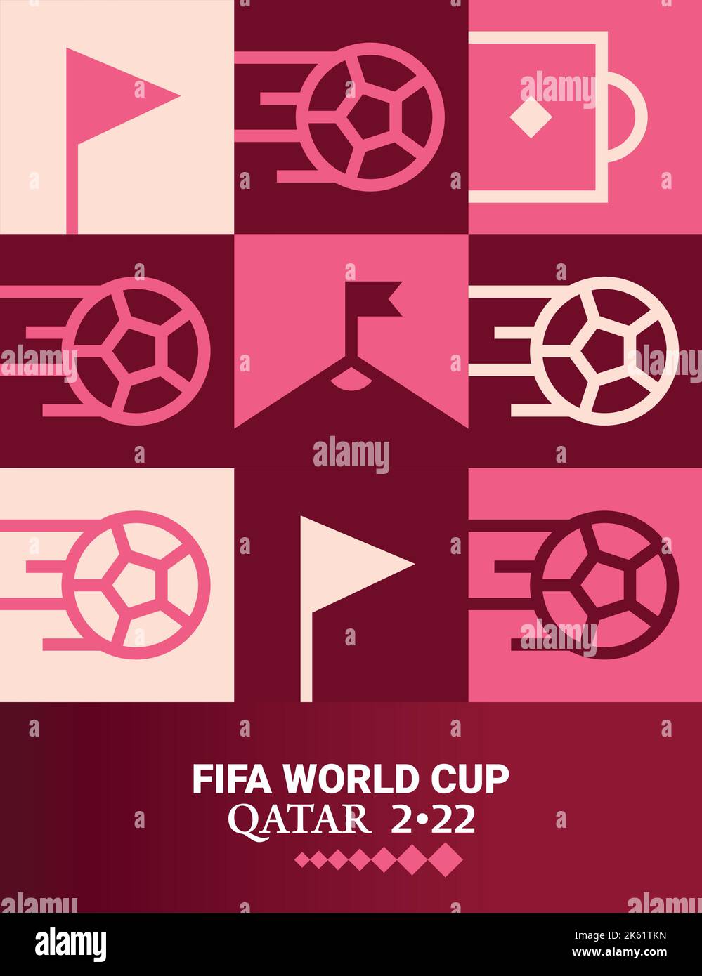 Qatar 2022 world cup poster hi-res stock photography and images - Alamy