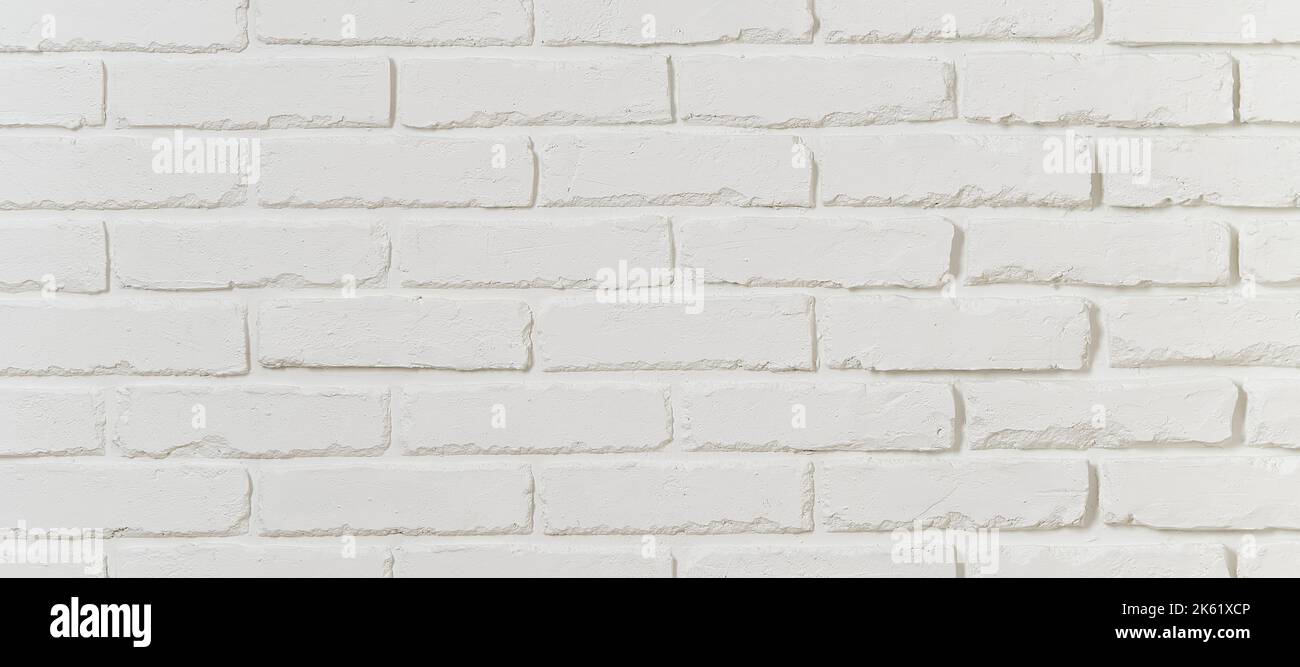 vintage white Brick wall texture for using as background Stock Photo