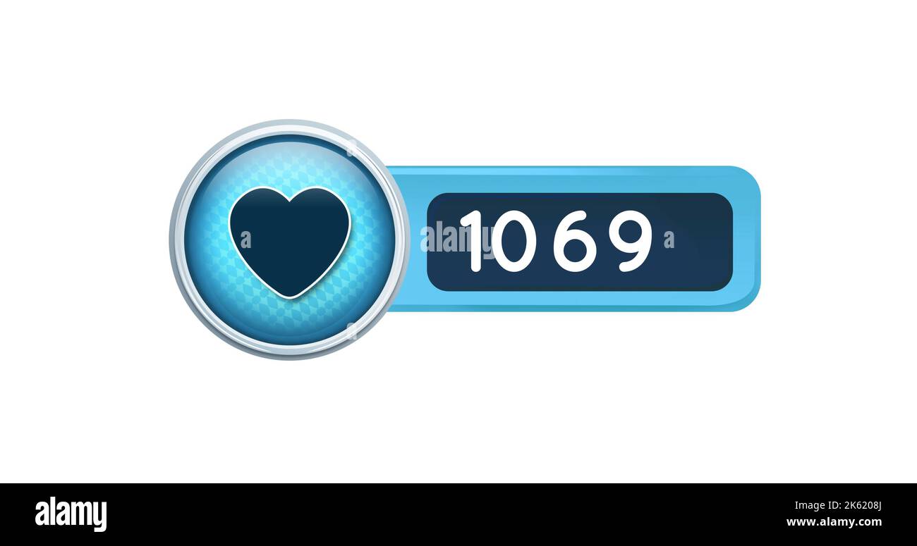 Image of 1069 likes on white background Stock Photo - Alamy
