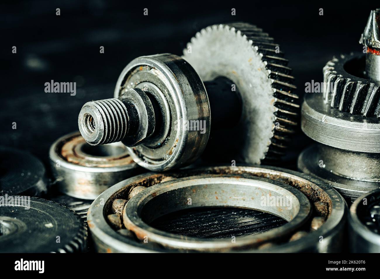 Gears from an old industrial machine Stock Photo - Alamy