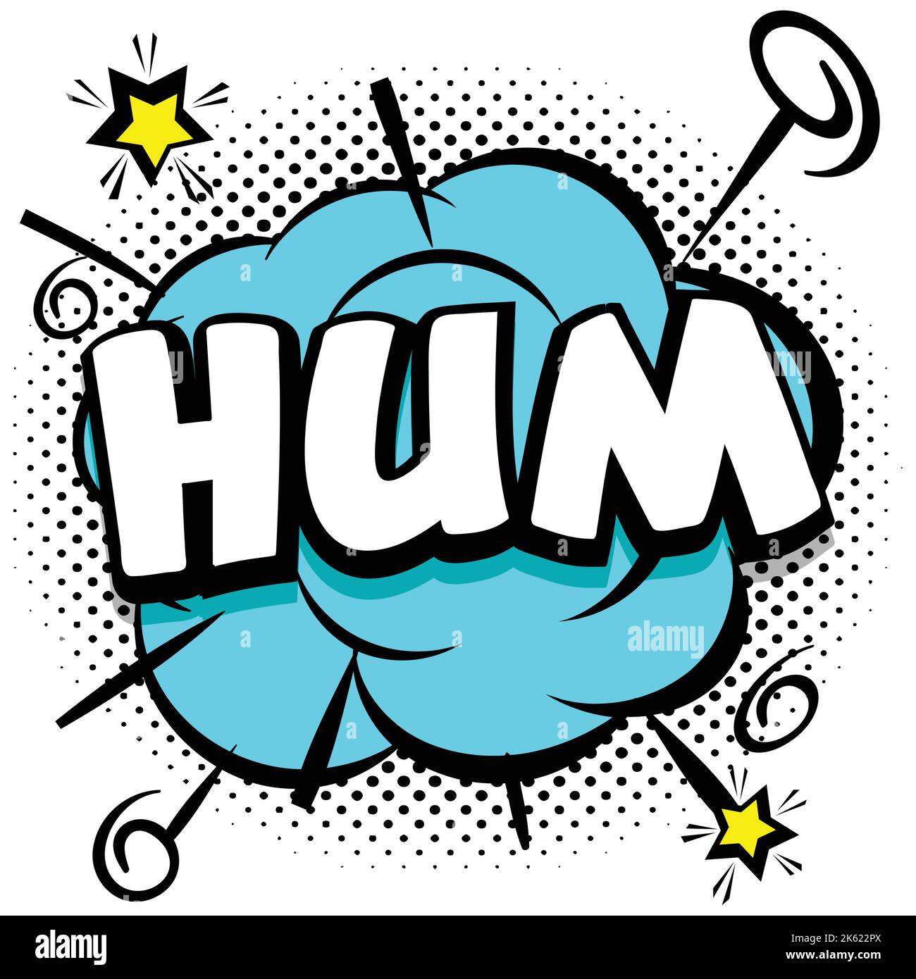 hum Comic bright template with speech bubbles on colorful frames Vector