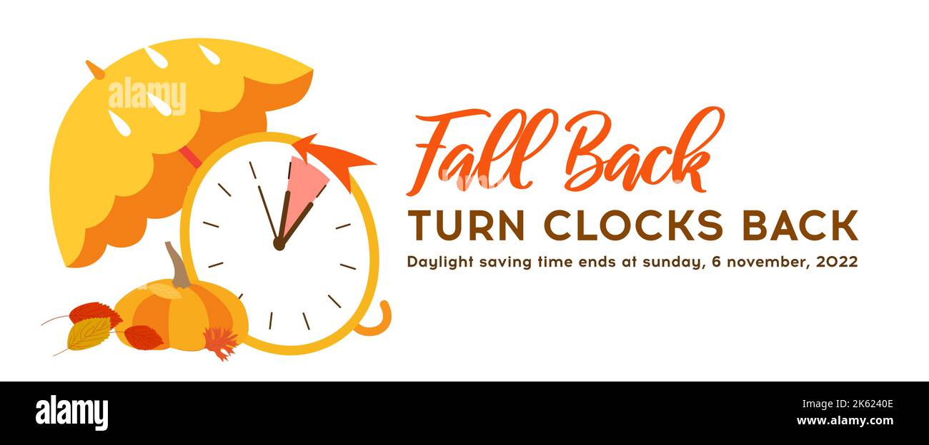 European summer time ends clock with cloud Vector Image