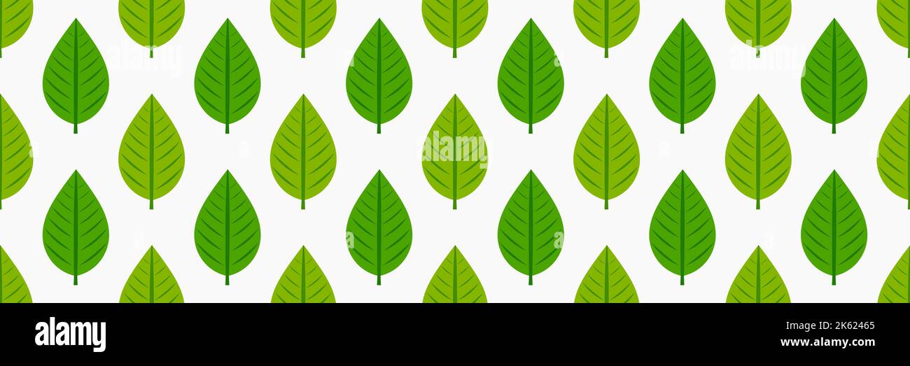 Green leaves seamless pattern background. Vector illustration Stock ...
