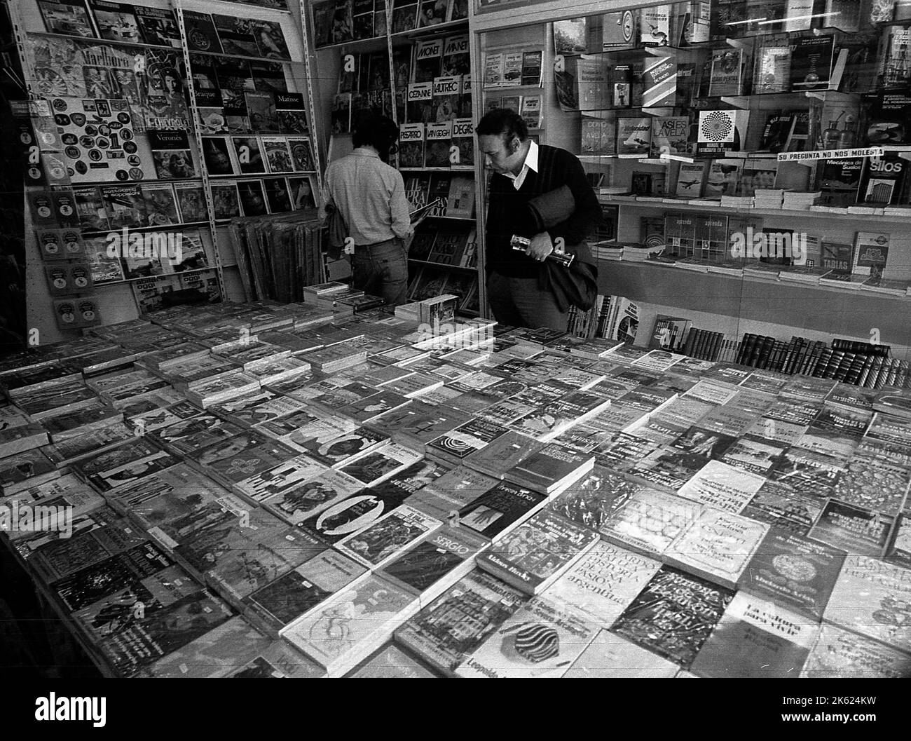 Used books store, Corrientes Avenue, Buenos Aires, Argentina Stock