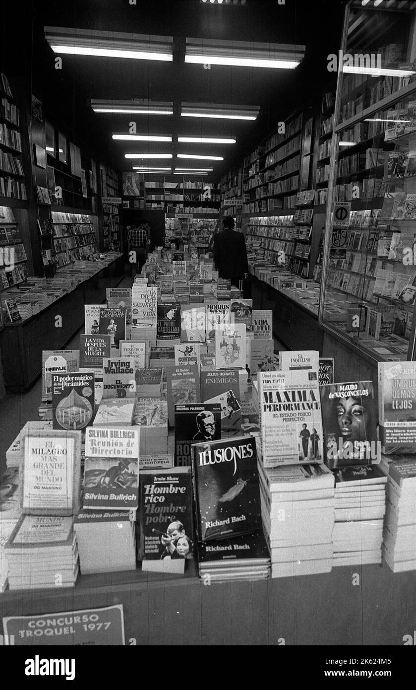 Used books store, Corrientes Avenue, Buenos Aires, Argentina Stock