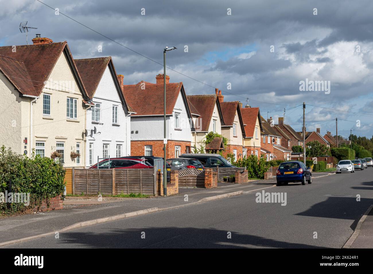 Houses properties homes in Church Road, Old Windsor, Berkshire, England, UK. Affluent area. Stock Photo