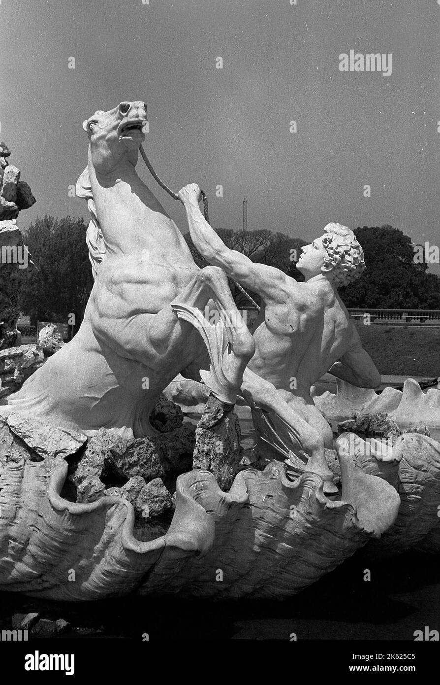 Las Nereidas fountain by Lola Mora, at the Costanera Sur, Buenos Aires, Argentina Stock Photo