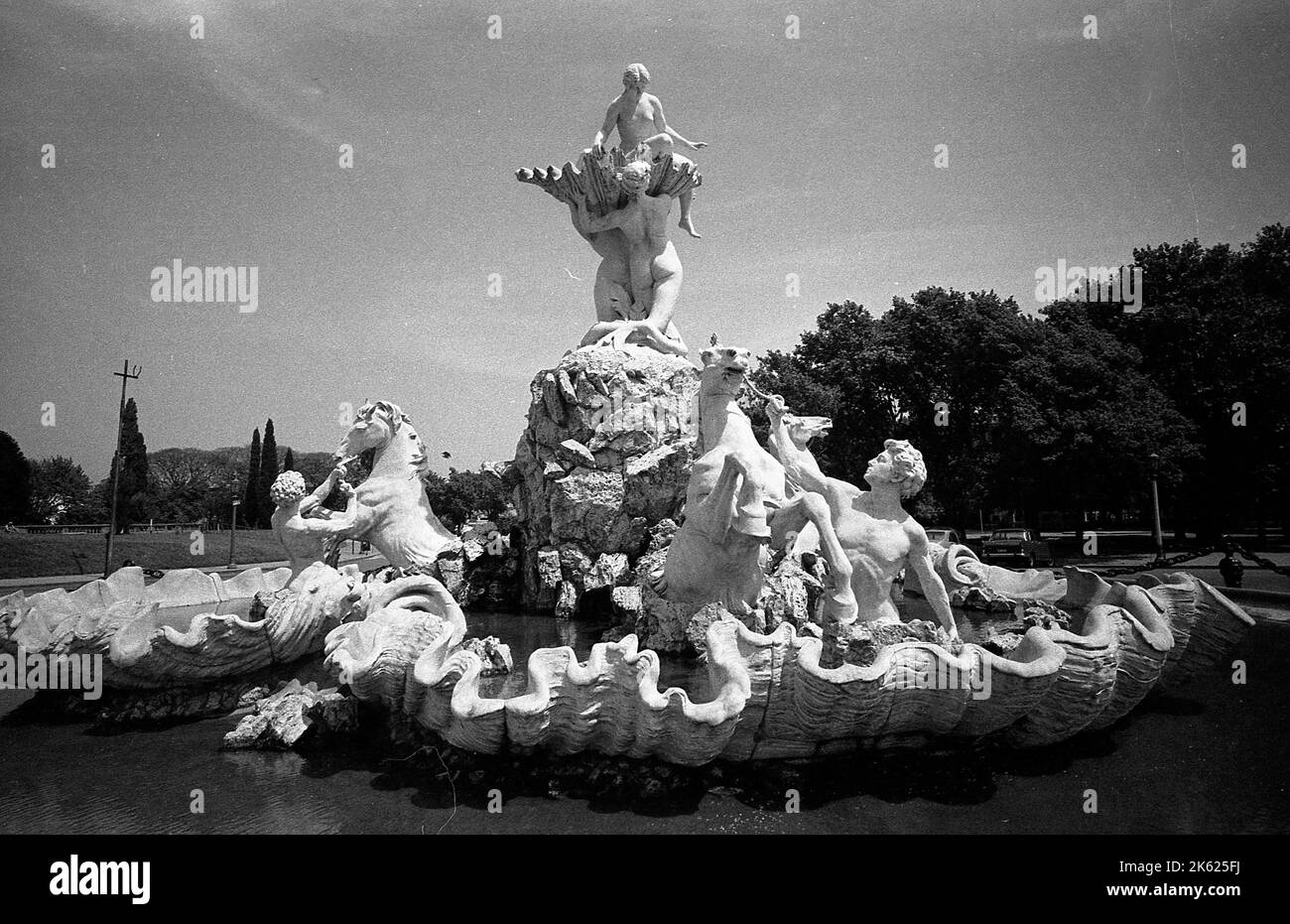 Las Nereidas fountain by Lola Mora, at the Costanera Sur, Buenos Aires, Argentina Stock Photo