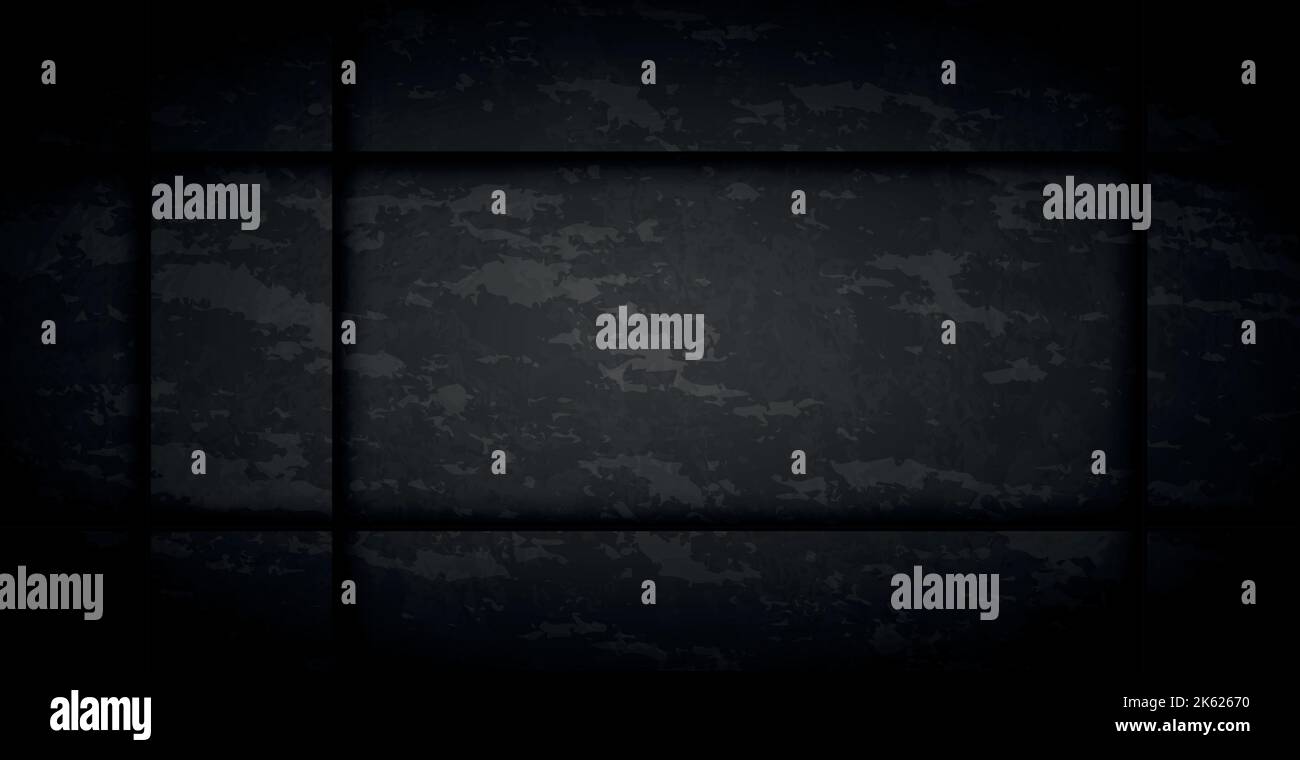 Black abstract textured grunge background wall - Vector illustration ...