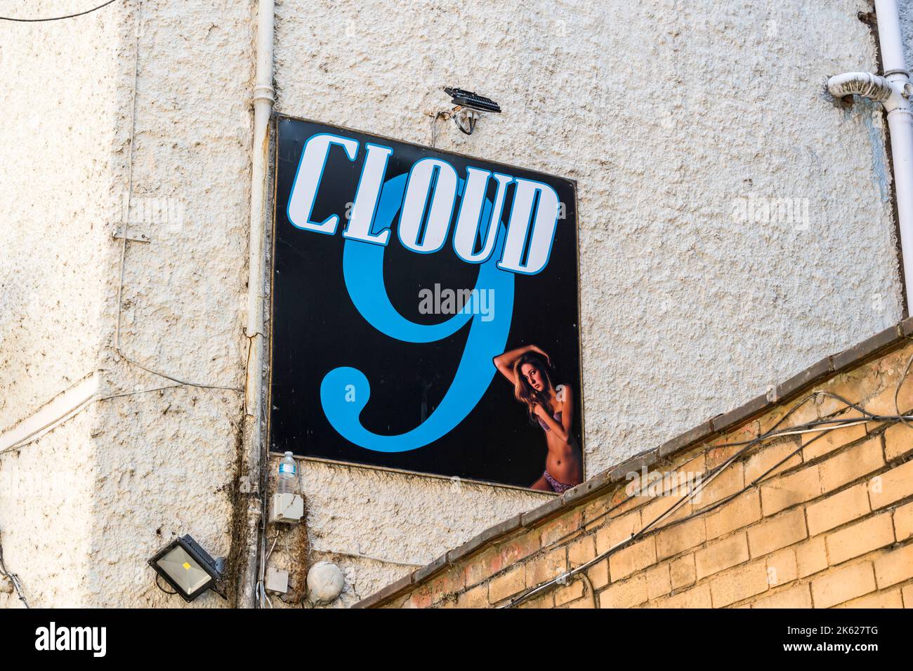 Cloud 9 lap dancing club, Kings Arms Yard, Lincoln city 2022 Stock Photo