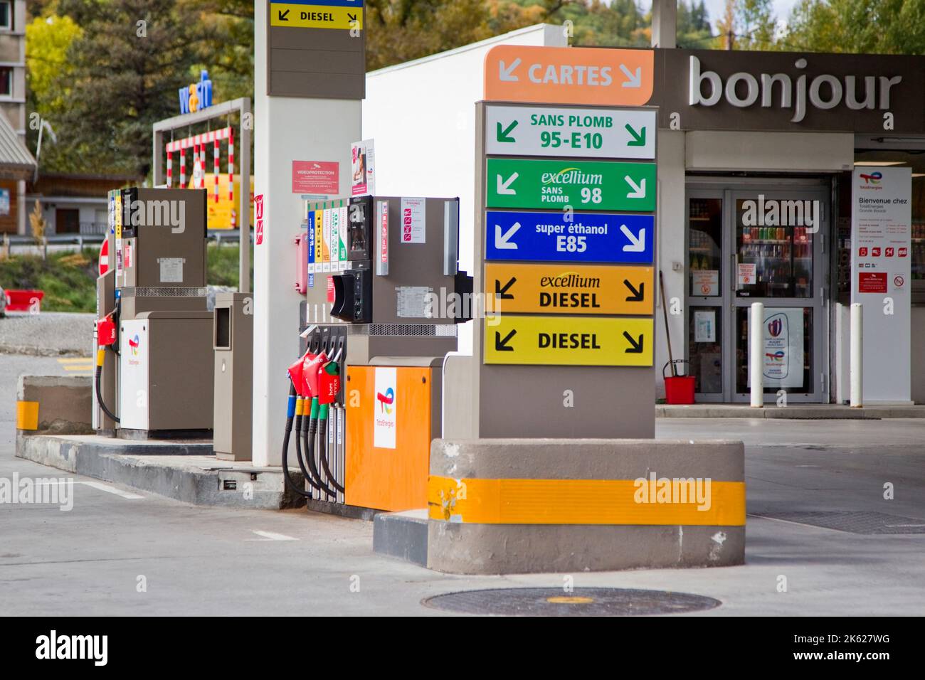 All that s left is super ethanol at this Total gas pump, France on