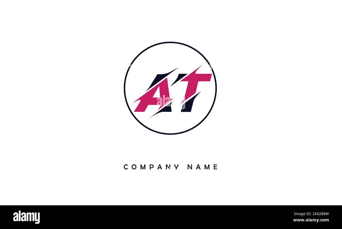 AT, TA Abstract Letters Logo Monogram Stock Vector Image & Art - Alamy