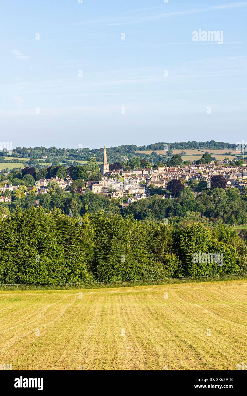 Early morning light on Midsummers Day (June 21st) on the Cotswold town of Painswick
