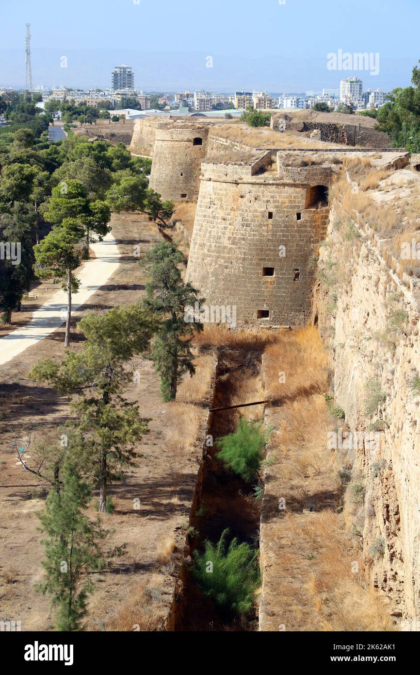 Fortifications in the Old Town; Famagusta (Gazimagusa); Turkish Replublic of Northern Cyprus Stock Photo