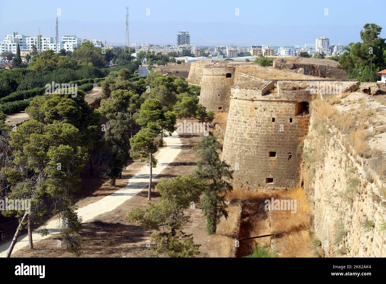 Fortifications in the Old Town; Famagusta (Gazimagusa); Turkish Replublic of Northern Cyprus Stock Photo
