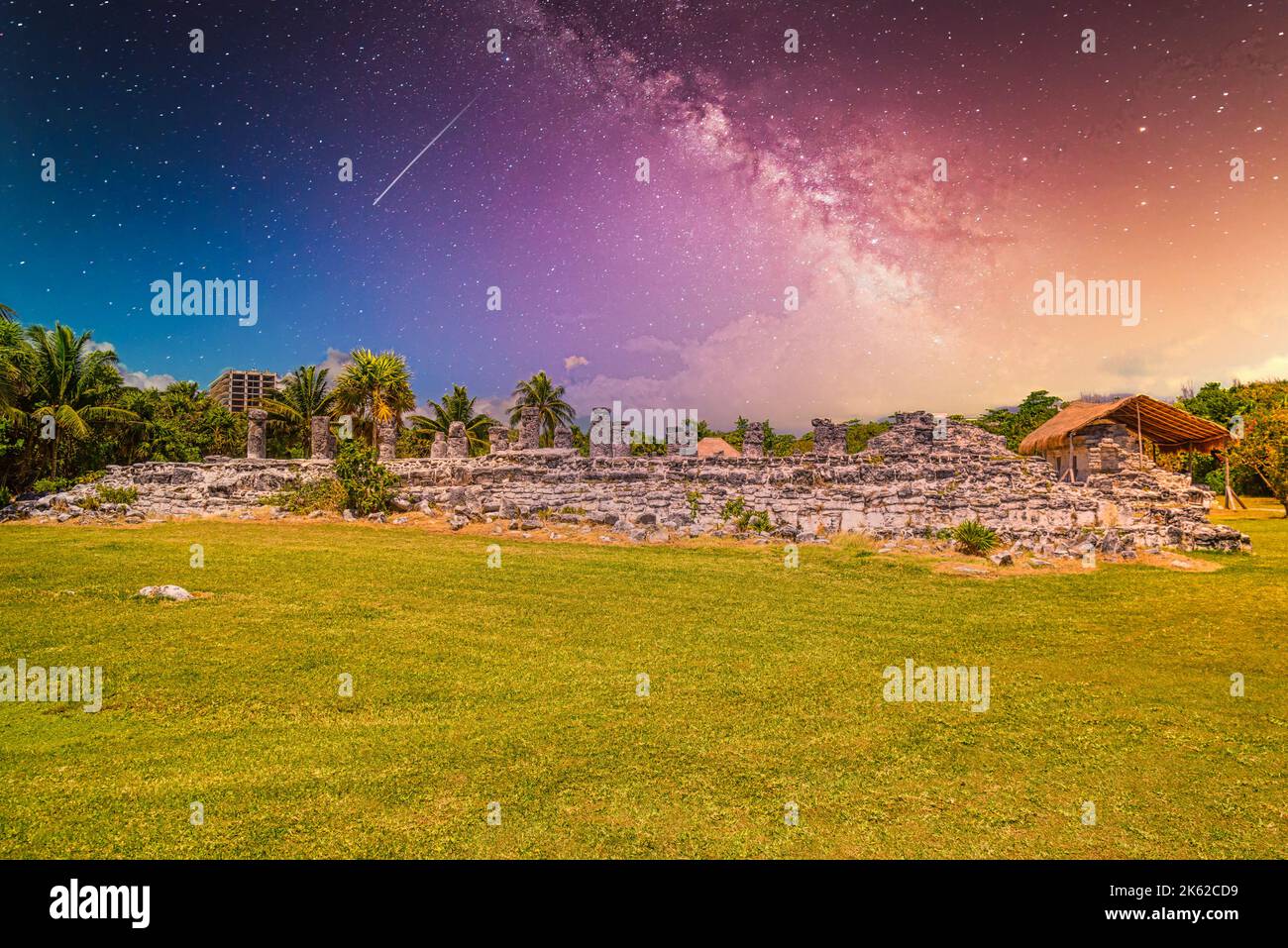 Ancient ruins of Maya in El Rey Archaeological Zone near Cancun ...