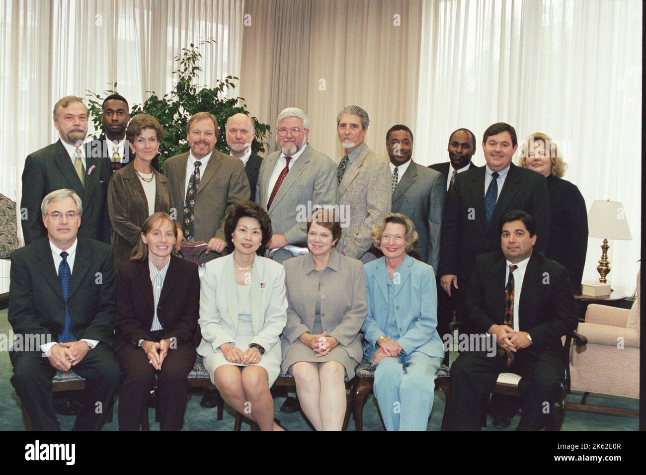 Office of the Secretary - Secretary Elaine Chao with 15 (CTA) Regional Job Corps Representatives Stock Photo