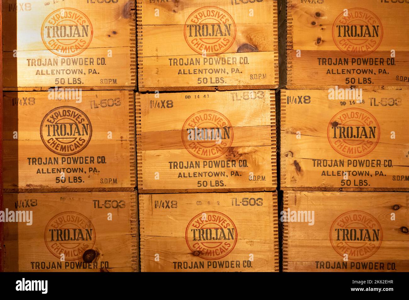 Hutchinson, Kansas A display of explosives used in salt mining at the Strataca Underground