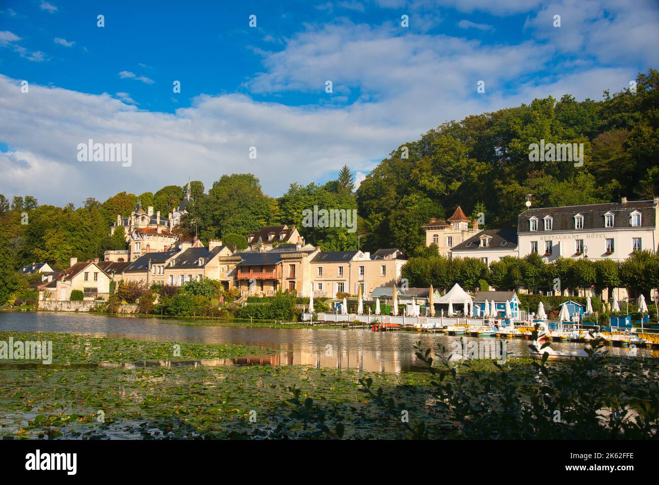 village of Pierrefonds in the Picardie area in France Stock Photo