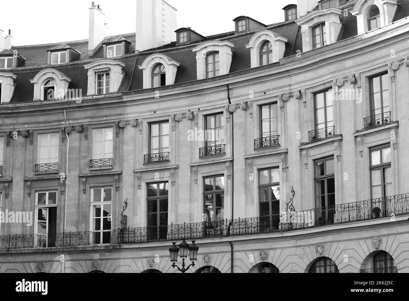 The Place des Victoires ( Victories Square), Paris, France. Parisian Architecture Design. Stock Photo