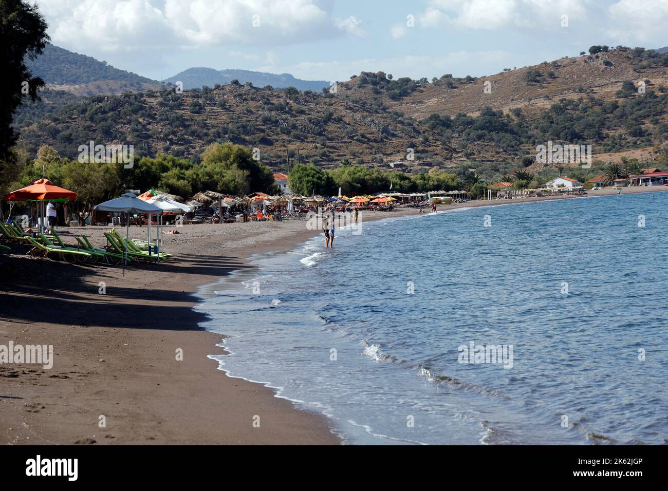 Anaxos beach,  Lesbos island, Greece.  (Lesvos/Mitylene) Stock Photo