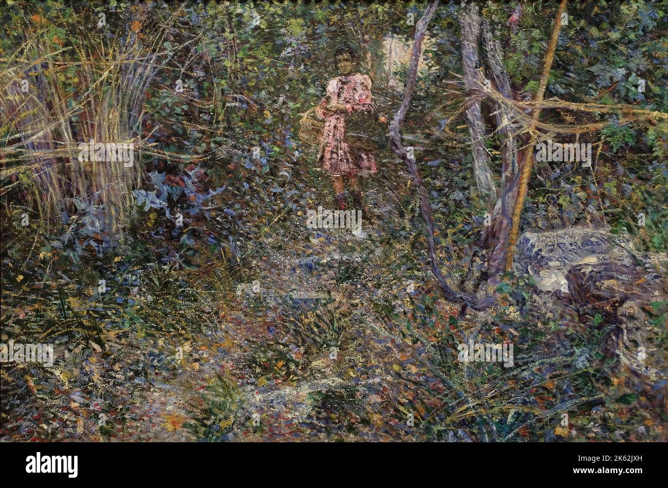 Oil painting of 1891 by the Italian artist Plinio Nomellini (1866-1943) executed with the divisionist technique. Private collection. Stock Photo