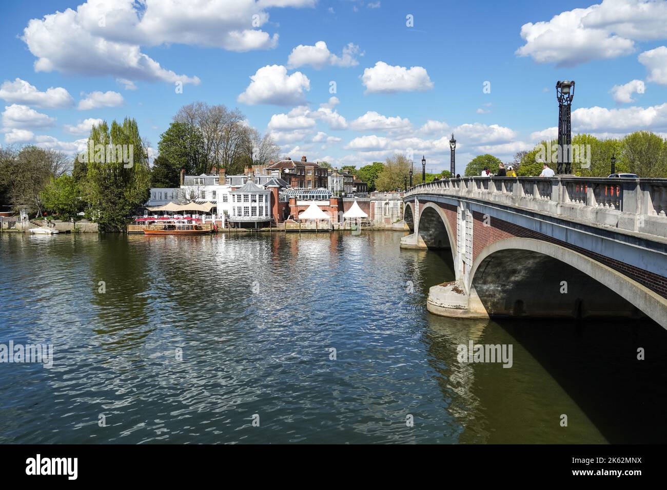 Hampton Court Bridge on the River Thames in London, England United Kingdom UK Stock Photo Alamy