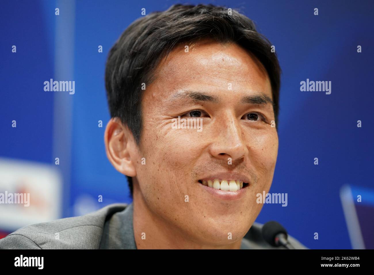 Eintracht Frankfurt's Makoto Hasebe during a press conference at the Tottenham Hotspur Stadium, London. Picture date: Tuesday October 11, 2022. Stock Photo
