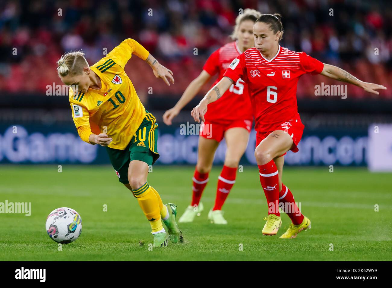 ZURICH, SWITZERLAND 11 OCTOBE 2022 Wales' Jess Fishlock during the