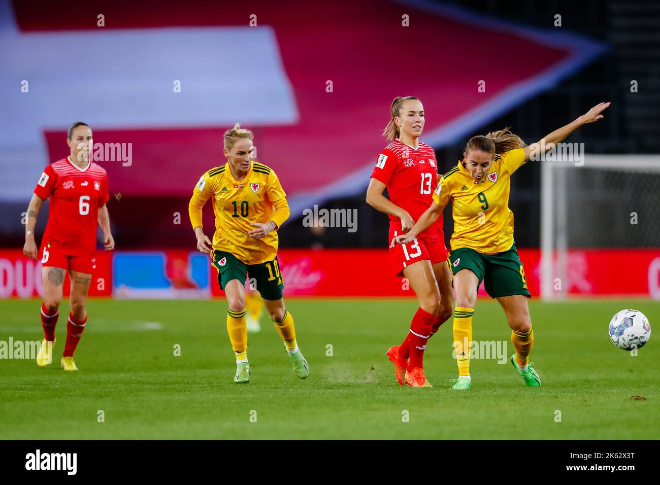 ZURICH, SWITZERLAND 11 OCTOBE 2022 Switzerland's Lia Wälti and Wales