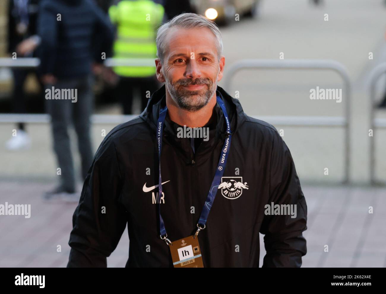 RB Leipzig manager Marco Rose arrives ahead of the UEFA Champions ...