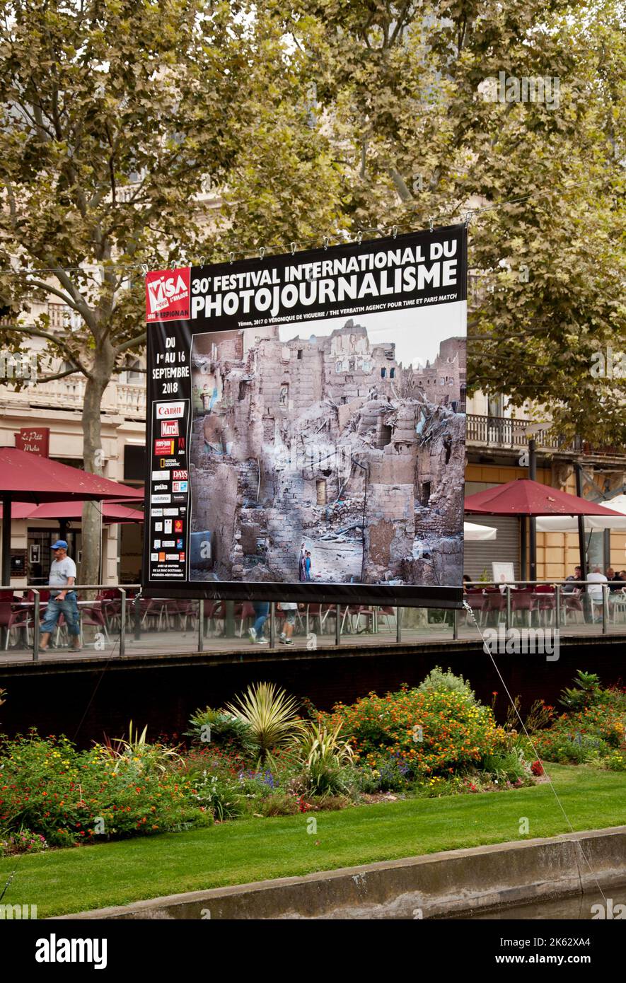 2018 Festival Visa pour l'Image, the most important International Festival  of Journalism in Perpignan, Occitanie, France Stock Photo - Alamy
