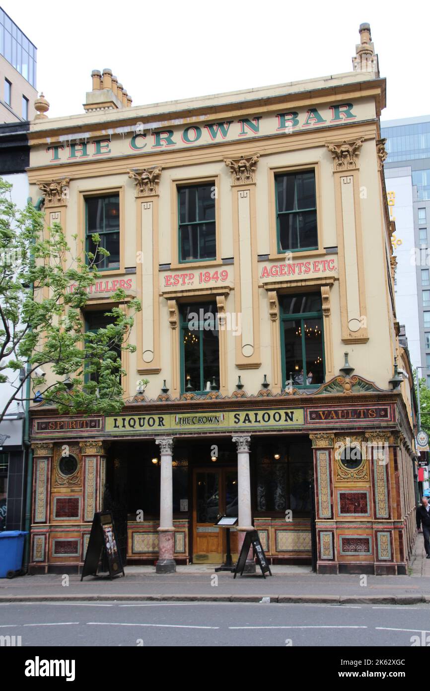 Crown Liquor Saloon Great Victoria Street in Belfast, Northern Ireland