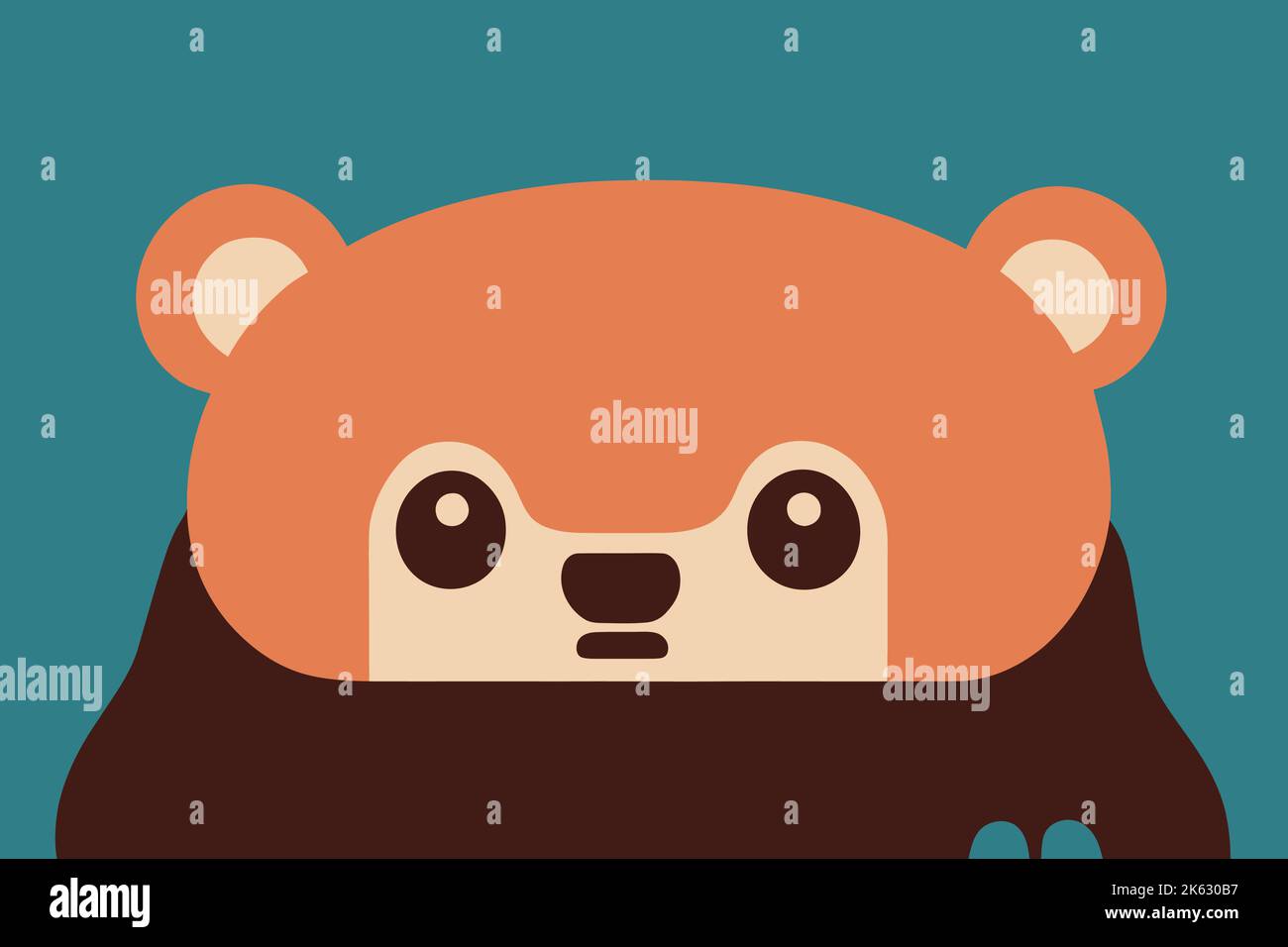 A cute bear face vector art Stock Vector Image & Art - Alamy