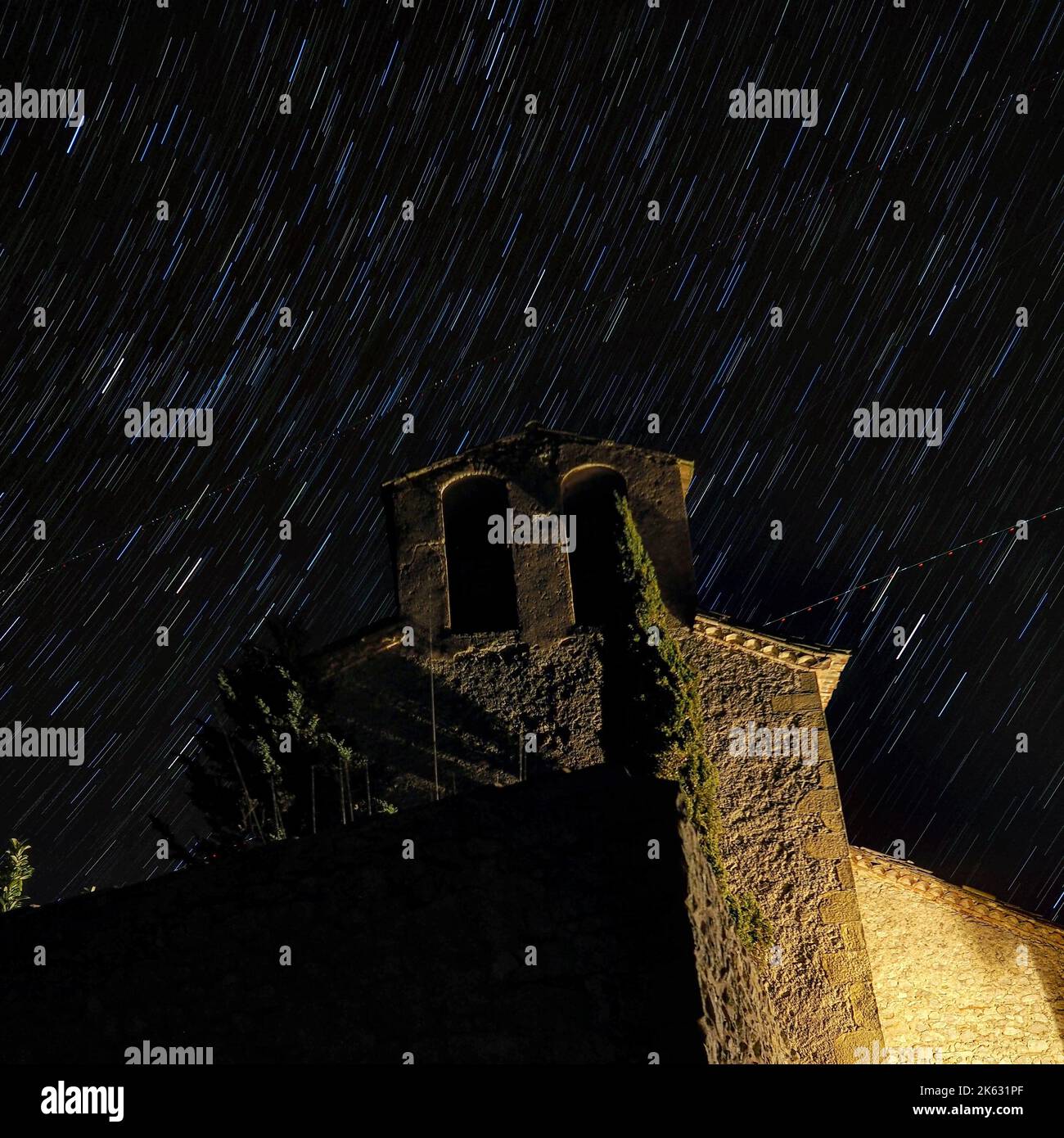 Star trail over old hi-res stock photography and images - Alamy