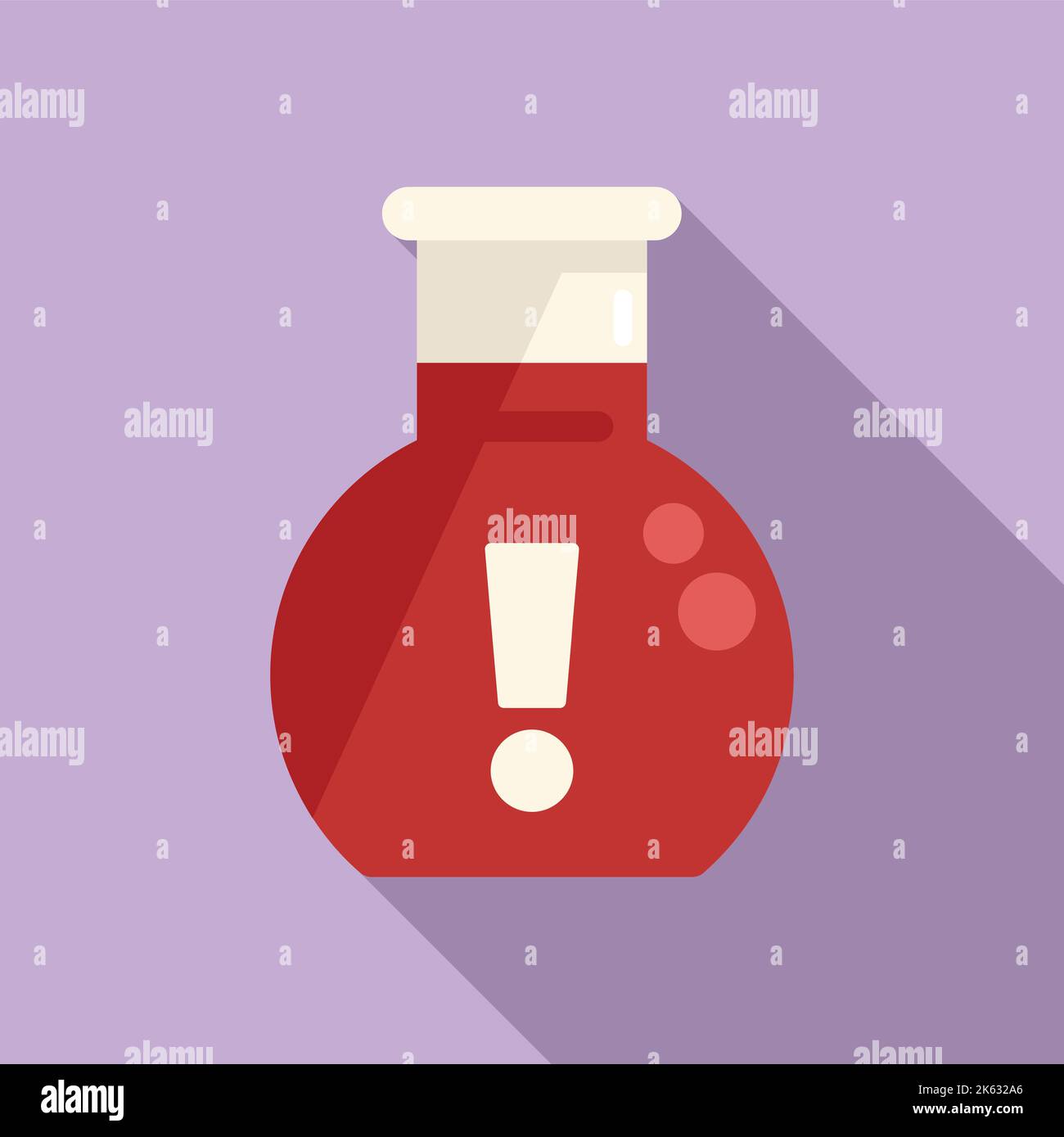 Flask idea icon flat vector. Creative solution. Think startup Stock ...
