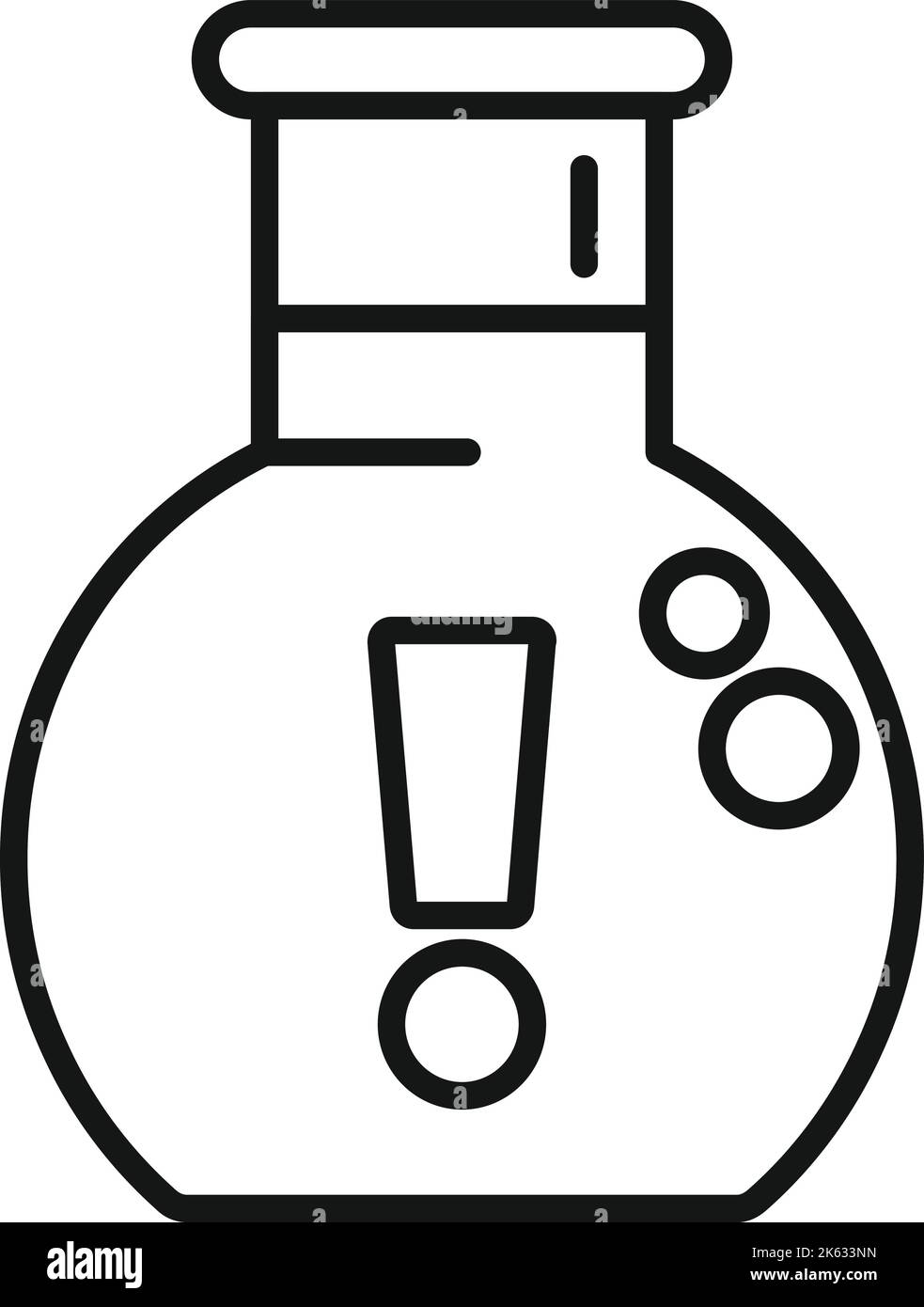 Flask idea icon outline vector. Creative solution. Think startup Stock ...